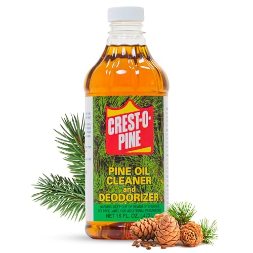 Crest-O-Pine Real Pine Oil Cleaner Concentrate Deodorizer, Multi-Purpose All-Purpose Household Cleaner for Floors, Kitchen, Bathroom, Laundry, Grease & Odor Removal (1, 16 fl oz)
