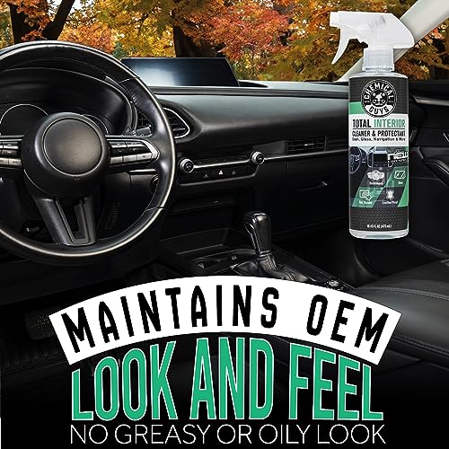 Chemical Guys Total Interior Cleaner & Protectant - New Car Scent, Car Cleaning Spray, Cleans and Protects Leather, Vinyl, Plastic, Rubber, and Glass, Safe for Trucks, SUVs, Jeeps, RVs & More - 16 oz