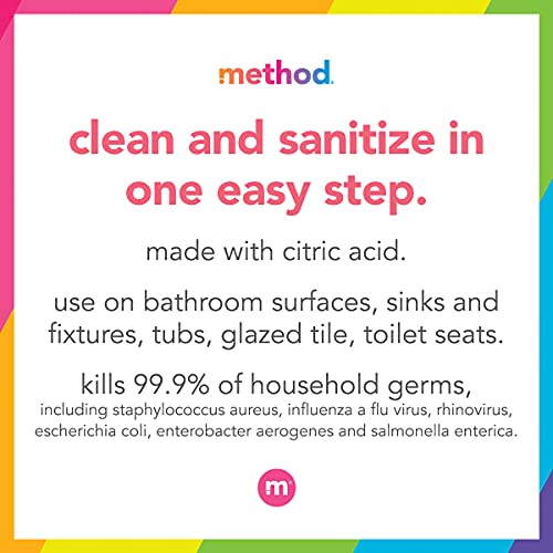 Method Antibacterial Bathroom Cleaner, Spearmint, Removes Mold + Mildew stains, 28 Fl Oz