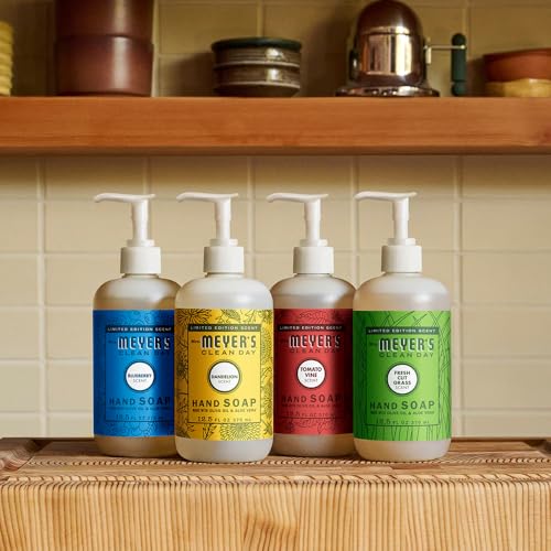 Mrs. MEYER'S CLEAN DAY Hand Soap, Tomato Vine Scent, 12.5 Fl Oz Bottle - 3 Pack