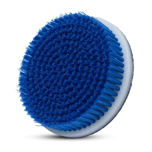 Nanoskin 5-Inch Rotary Brush with Durable Blue Nylon Bristles, Versatile for Car Detailing, Upholstery Cleaning, Wheel Scrubbing, and Home Use, Easy to Attach, Compatible with Most Polishers & Buffers