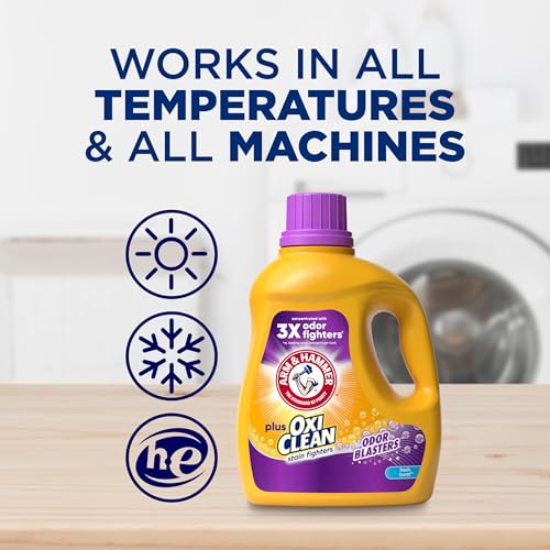 Arm and Hammer, Plus OxiClean Odor Blasters Fresh Burst, 77 Loads Liquid Laundry Detergent, 100.5 Fl Oz
