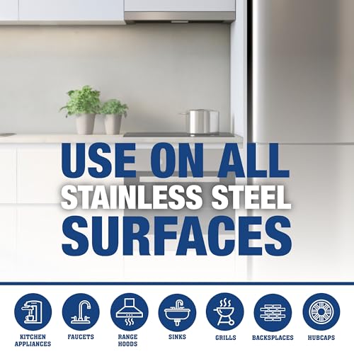 Bar Keepers Friend Stainless Steel Cleaner and Polish Spray (2 x 16 oz) Removes Oily Fingerprints, Hard Water Stains, Grime & Food Debris without Scratching or Dulling Appliances & Surfaces