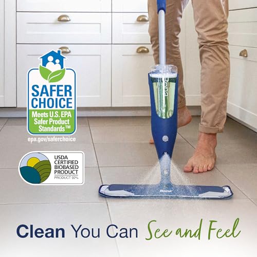 Bona Multi-Surface Floor Premium Spray Mop - Includes Multi-Surface Floor Cleaner Concentrate and Machine Washable Microfiber Cleaning Pad - For Stone, Tile, Laminate and Vinyl LVT/LVP Floors