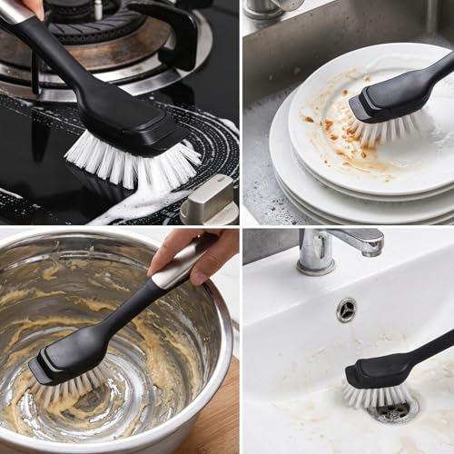 Dish Brush Refill for OXO Steel Dish Brush - 4 Pack Dish Brush Cleaning Replacement Head
