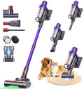 SMOTURE Cordless Vacuum Cleaner, 650W 55KPA 70Mins Vacuum Cleaners for Home, Cordless Stick Vacuum with LED Touch Screen, Anti-Tangle Wireless Vacuum, Handheld Vacuum for Pet Hair/Carpet/Floor