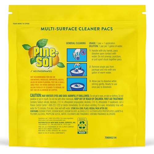Pine-Sol Ultra+ All Purpose Cleaner Pacs Lemon Scent - 12 Count