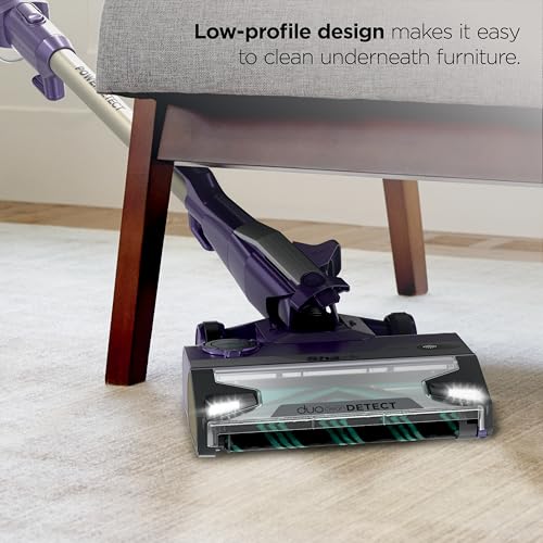 Shark POWERDETECT Ultra-Light Corded Stick Vacuum with DuoClean Technology, Self-Cleaning Brushroll for No Hair Wrap, Anti-Allergen Complete Seal & Odor Neutralizer Technology, Eggplant, HZ4002