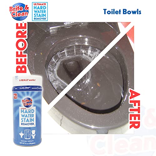 Brite & Clean® (Bright & Clean) Ultimate Hard Water Stain Remover® for Glass, Shower Doors & Windows – Removes Mineral Deposits from Granite, Porcelain, Tile, Stainless Steel & Chrome
