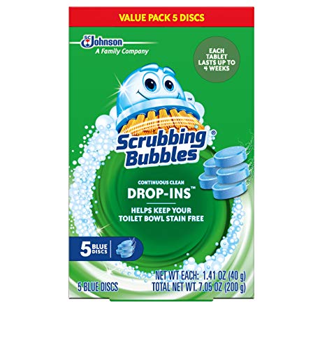 Scrubbing Bubbles Continuous Clean Drop-Ins, Blue Discs, 5 count, 7.05 Ounces (5)