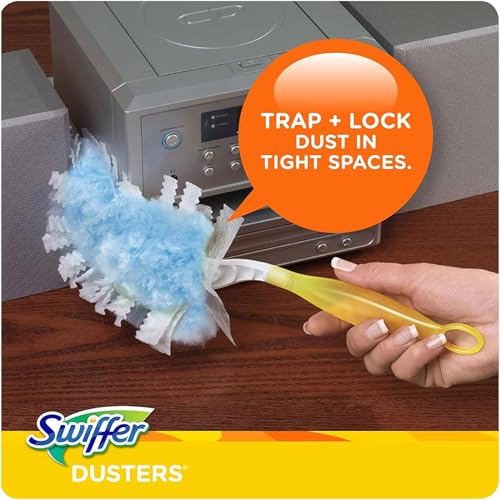 PURE PETALS Duster Refill Kit + 1 Handle, 28 Count - Includes Duster Refills and Handle for Efficient Dusting, Pure_1