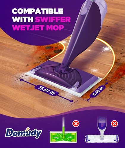 4-Layer Super Absorbent Pad Refills for Swiffer Wet Jet Mop, Heavy Duty & No-Shedding Mopping Pads Refill, Disposable Streak-Free Cleaning for All Sealed Floors 60 Pack