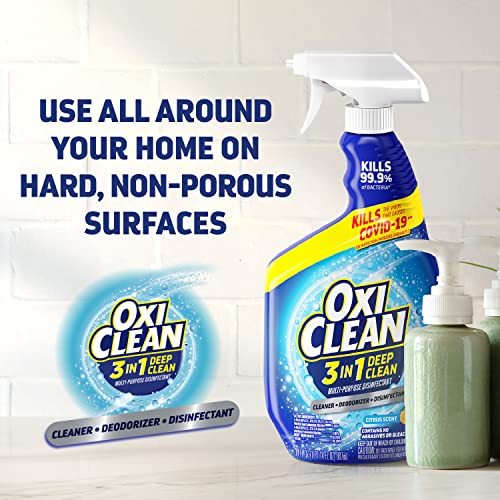 OxiClean 3-in-1 Deep Clean Multi-Purpose Disinfectant, 30 oz (Pack of 2)