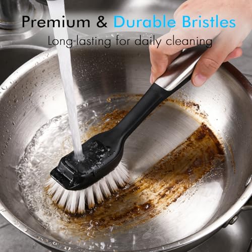 Dish Brush Refill for OXO Steel Dish Brush - 4 Pack Dish Brush Cleaning Replacement Head