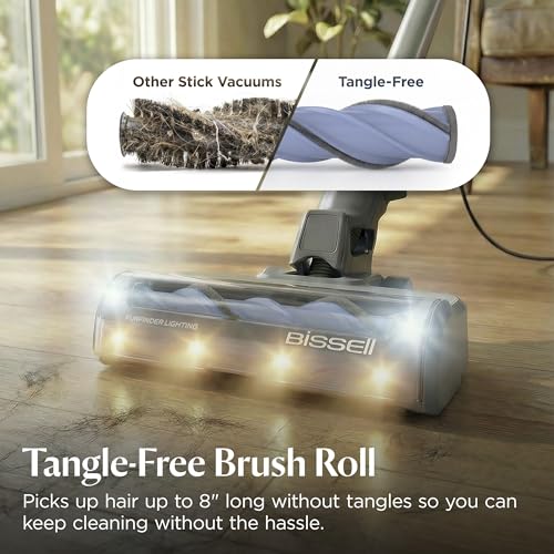 Bissell PowerClean Corded Stick Vacuum, Tangle-Free Brush Roll, Self-Standing, Bright Headlights, HEPA Filtration, Crevice & Upholstery Tools Included, 4214K