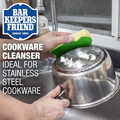 Bar Keepers Friend Cookware Cleanser Polish 13.5 oz and More Spray Foam Rust Stain Remover 25.4 oz Bundle