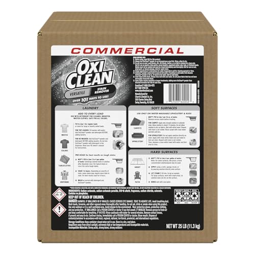 OxiClean Versatile Stain Remover Professional, 25 LB Bulk Box