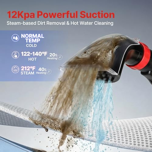 Shop-Vac Portable Carpet Cleaner Machine, Upholstery Cleaner with Steam & Heating System, 3 Modes Deep Stain Removal with Self-Cleaning Tool, for Car, Furniture, Stairs and Fabric Cleaning, 5430225