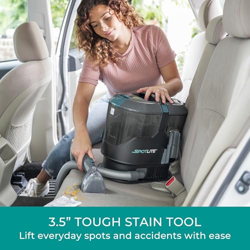 Kenmore KW2001.01 Upgrade SpotLite Portable Carpet Spot Cleaner & Pet Stain Remover, 17Kpa Powerful Suction with Versatile Tools for Upholstery, Couches, Car and Auto Detailer, Black