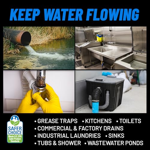 CLR PRO Commercial Drain Line and Grease Trap Treatment, Preventative Maintenance Microbial Formula, 1 Gallon Bottle
