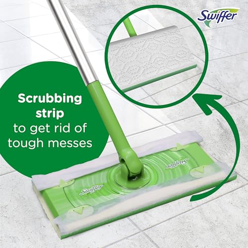 Swiffer Sweep + Mop, Wet Pads Refill, Floor Cleaner for Dirt, Dust, Hair, Cleaning Cloths for Mopping Home, Bathroom, Kitchen, All Purpose Multi-Surface Floor Wipes, Lavender, 24ct