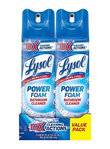 Lysol Bathroom Cleaner Spray, Blue, Island Breeze, 48oz (2X24oz)