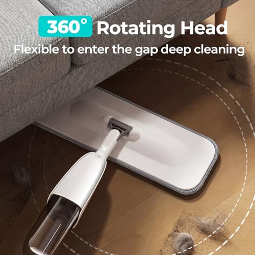 Spray Mop, Wet Dry Hardwood Floor Cleaning Mop with Washable Reusable Pad, with 500ML Sprayer for Tile, Wood, Laminate, Vinyl & Marble Floor Cleaning