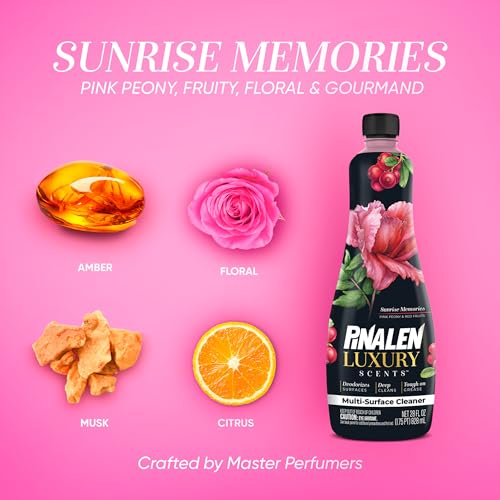PINALEN Luxury Scent Liquid Multipurpose Cleaner - Sunrise Memories - 28 fl oz - All Purpose Cleaner for Kitchen, Bathroom & Surfaces
