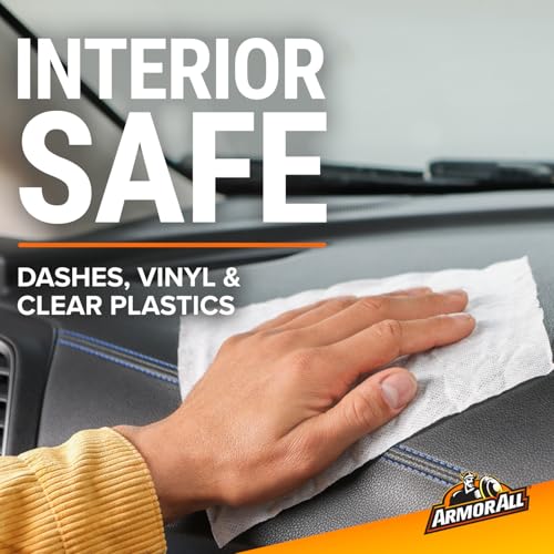 Armor All Car Cleaning Wipes 90-Count - Convenient Car Interior, Dashboard, Leather, Fabric & Vinyl Wipes, Gift for Car Lovers