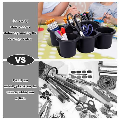 Find Scrapblooms 6 Pack Classroom Caddy For School,Kidsroom,Pencil Holder,Plastic Cup Caddies for Drink Delivery,Cleaning Caddy Organization For Shower Room（Black