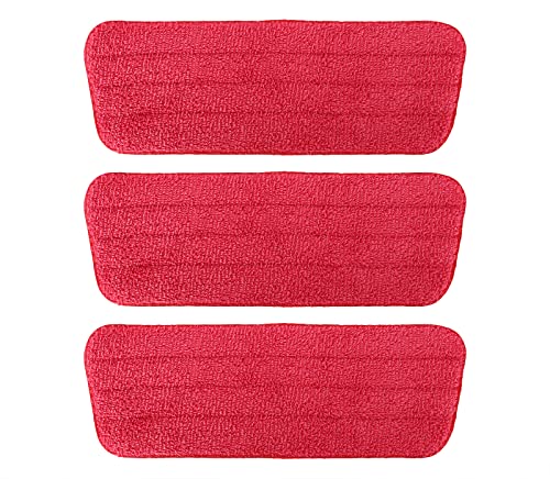 TreeLen 3 Packs Microfiber Mop Pads Spray Mop Replacement Heads Wet/Dry Floor Cleaning Refill Mop Pads Compatible with Rubbermaid Reveal,Swiffer PowerMop Refill,Libman