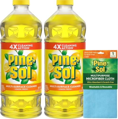 Pine-Sol Multi-Surface Cleaner, Floor Cleaner, Lemon, 96 Fluid Ounces