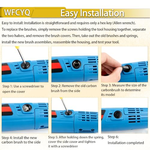 2610024715 Carbon Brush Sets Compatible with Dremel 4200 Rotary Tool (8 pcs)