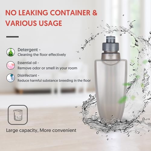 Microfibre Spray Floor Mops for Floor Cleaning, Domi-Patrol Cleaning Mops for Hardwood Laminate Tiles Floors, Dry Wet Mop Dust Mops with 3 Mop Heads Replacement Pads & 635 ML Bottle