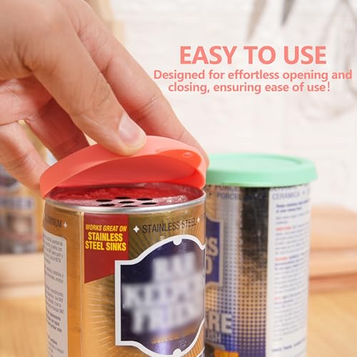 Silicone Powder Cleanser Lids Compatible with Bar Keepers Friend 12 oz & 21 oz Silicone Cover fit for Comet, Ajax Powder Cleanser to Keep Dry, 1 Packs, Red