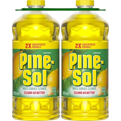 Pine-Sol 2X Concentrated Multi-Surface Cleaner Lemon Scent 60 Fl Oz (Pack of 2 total of 120 Fl oz)