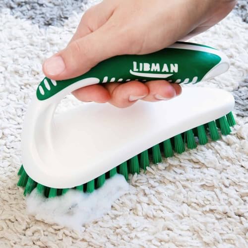 2 1/2 in W Scrub Brush, Stiff, 5 1/2 in L Handle, 7 in L Brush, Green, Polypropylene, Santoprene - 1 Each