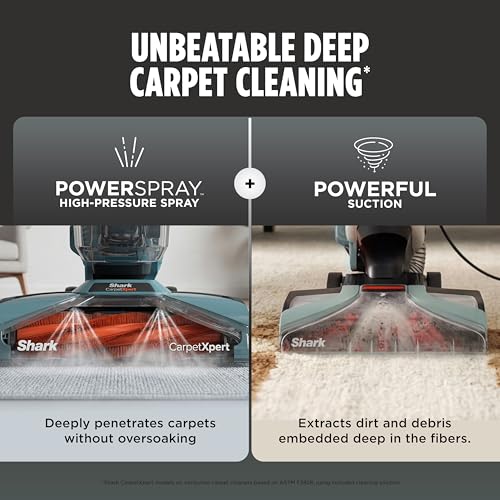 Shark CarpetXpert | Upright Carpet, Area Rug & Upholstery Cleaner | Carpet Shampooer with Handheld Spot & Stain Eliminator | 3 Cleaning Tools | Slate Green | EX151