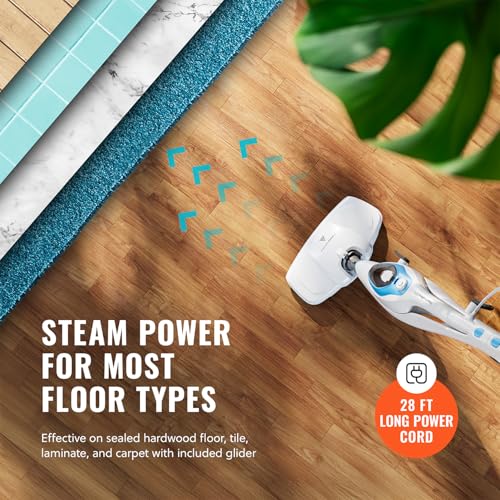 PurSteam 10-in-1 Steam Mop, Floor Steamer with Detachable Handheld Steam Cleaner for Tile, Hardwood Floors