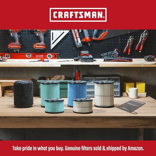 CRAFTSMAN CMXEVBE17590 9 Gallon 4.25 Peak HP Wet Dry Vac, Portable Shop Vacuum Wet and Dry with Filter, Dust Bag, Hose and Attachments for Home, Garage and Automotive Cleaning