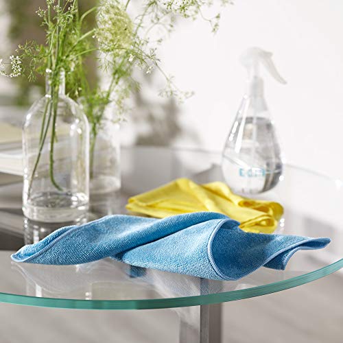 E-Cloth General Purpose Microfiber Cleaning Cloth Kit - Microfiber Cloth for Glasses, Windows, Mirrors, Cars, Cameras, & More, Household Cleaning Supplies, Cleans with Water - Alaskan Blue, 4 Pack