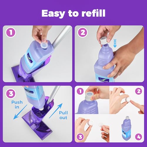 Reusable Bottle for Swiffer Wet Jet Mop, 1250ml / 44 FL OZ Large Capacity Cleaner Solution Bottle