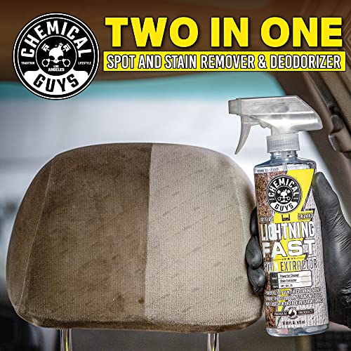 Chemical Guys Lightning Fast Carpet and Upholstery Stain Extractor - Chemical Guys Carpet Cleaner, Great for Fabric, Upholstery, Cars, Home, Office, Furniture, and More, Fresh Scent - 16 oz
