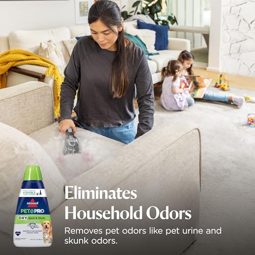 BISSELL PET PRO OXY Spot & Stain Formula for Portable Carpet Cleaners, 32 oz., 2034