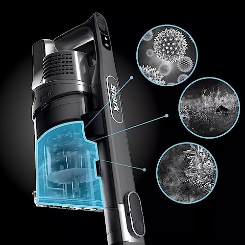 Shark IX141H Pet Cordless Stick Vacuum with Anti-Allergen Complete Seal, XL Dust Cup, LED Headlights, Removable Handheld, 40min Runtime, Grey/Purple, 7.5 lbs (Renewed)