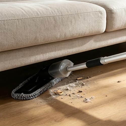 Electric Spray Mop Floor Cleaner with 2 Mopping Pads 720ml Bottle & Scraper 360° Swivel Head Lightweight Cordless Wet Dry Cleaner for Hardwood Floor Cleaning Laminate Tile Wood Vinyl & All Hard Floors