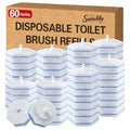 60 Count Toilet Cleaner Refill Pads Compatible with Clorox ToiletWand, High-Density Disposable Toilet Brush Refills for Powerful Scrubbing