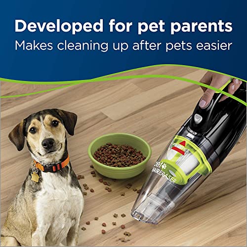 Bissell Pet Hair Eraser Cordless Hand Vacuum, Home, Auto, and Pet Vacuum, Crevice Tool, Upholstery Tool, and Motorized Brush Included, 1782