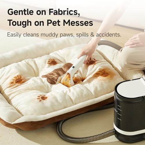 uwant Portable Carpet Cleaner 18Kpa Powerful Suction Carpet Cleaner Machine for Pets, Cars, Furniture with Cleaning Tools& Solution Low Noise Technology Upholstery Cleaner for Home, Rugs, Spot