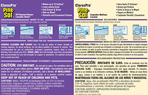 CLOROXPro Pine-Sol All Purpose Cleaner, Lavender Clean, 144 Fl Oz, Pack of 3 (Package May Vary)